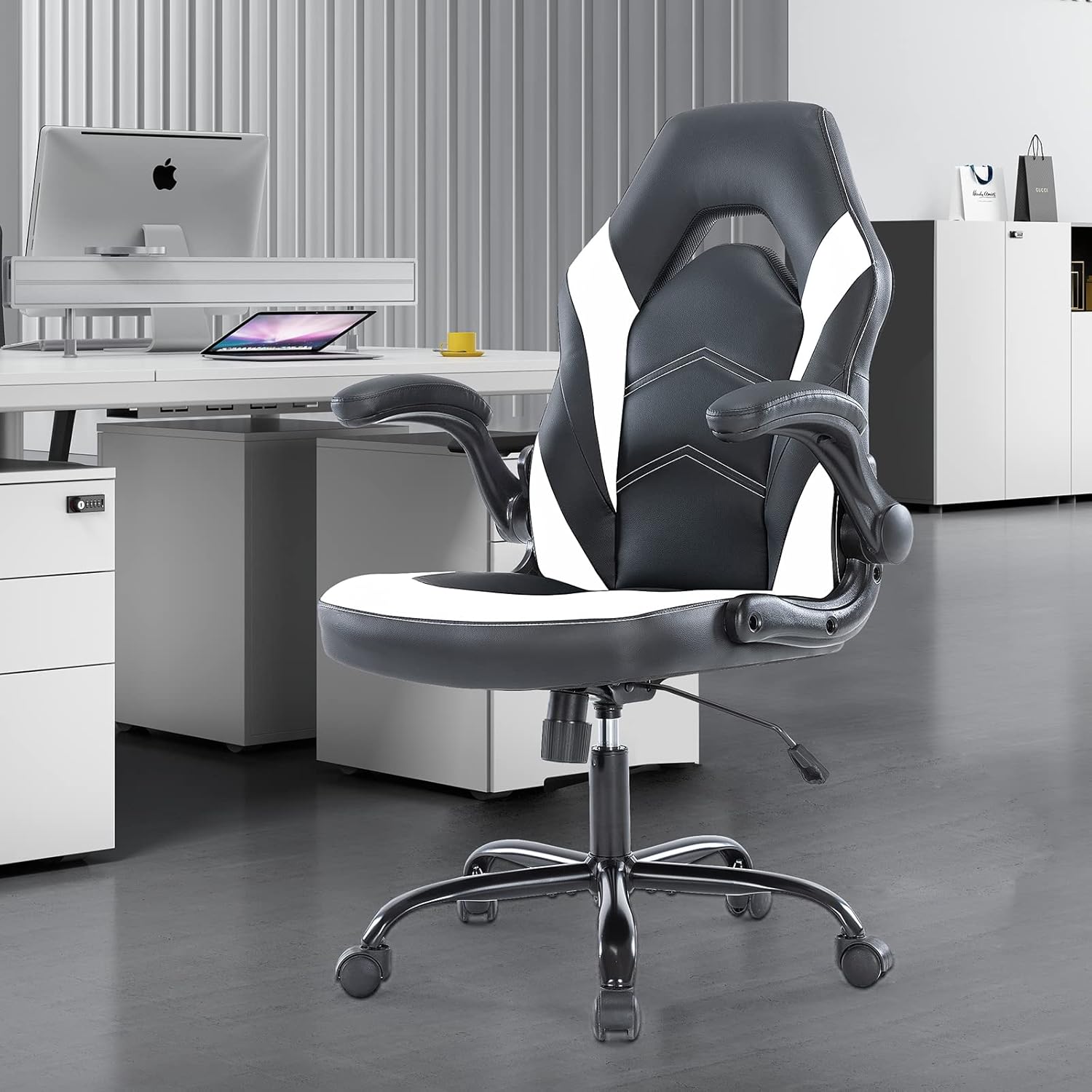 Swivel Desk Chair with Flip-Up Armrests