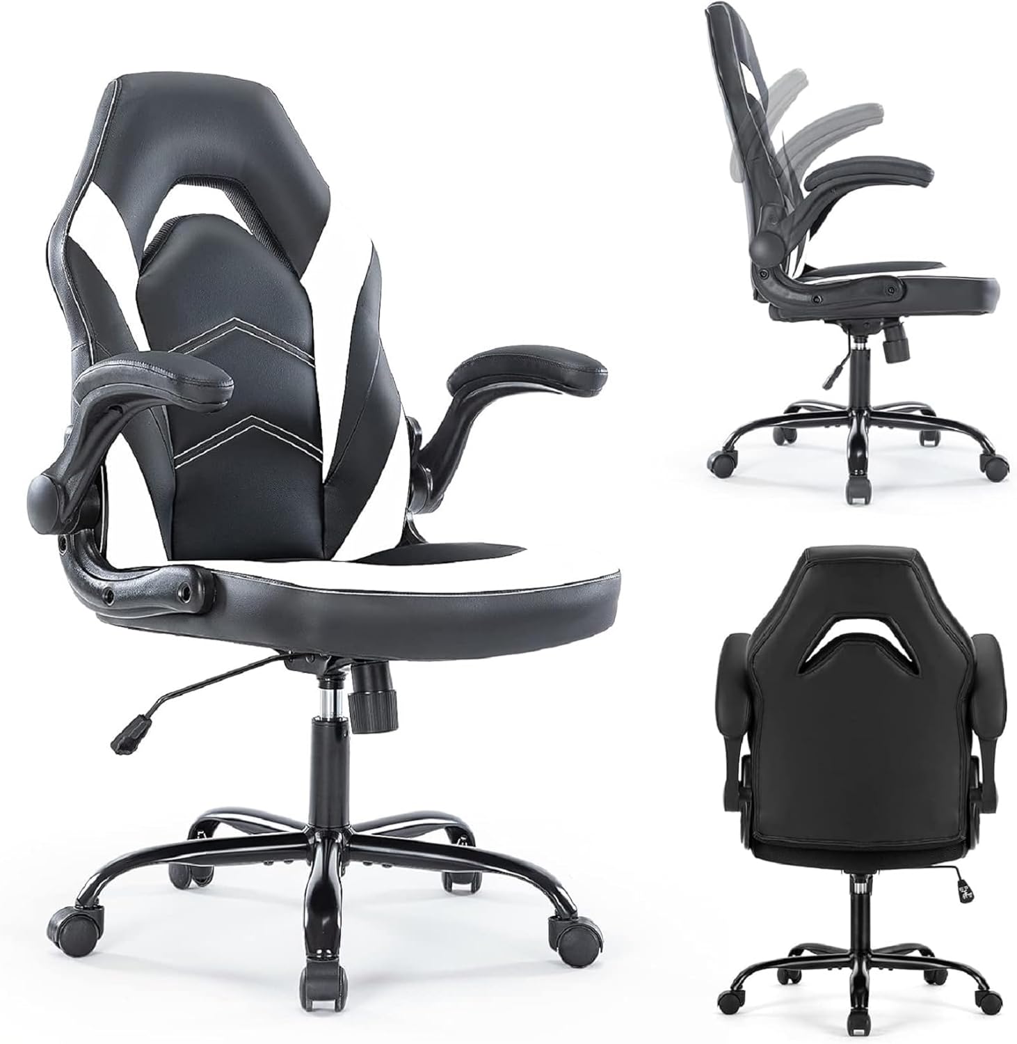 Swivel Desk Chair with Flip-Up Armrests