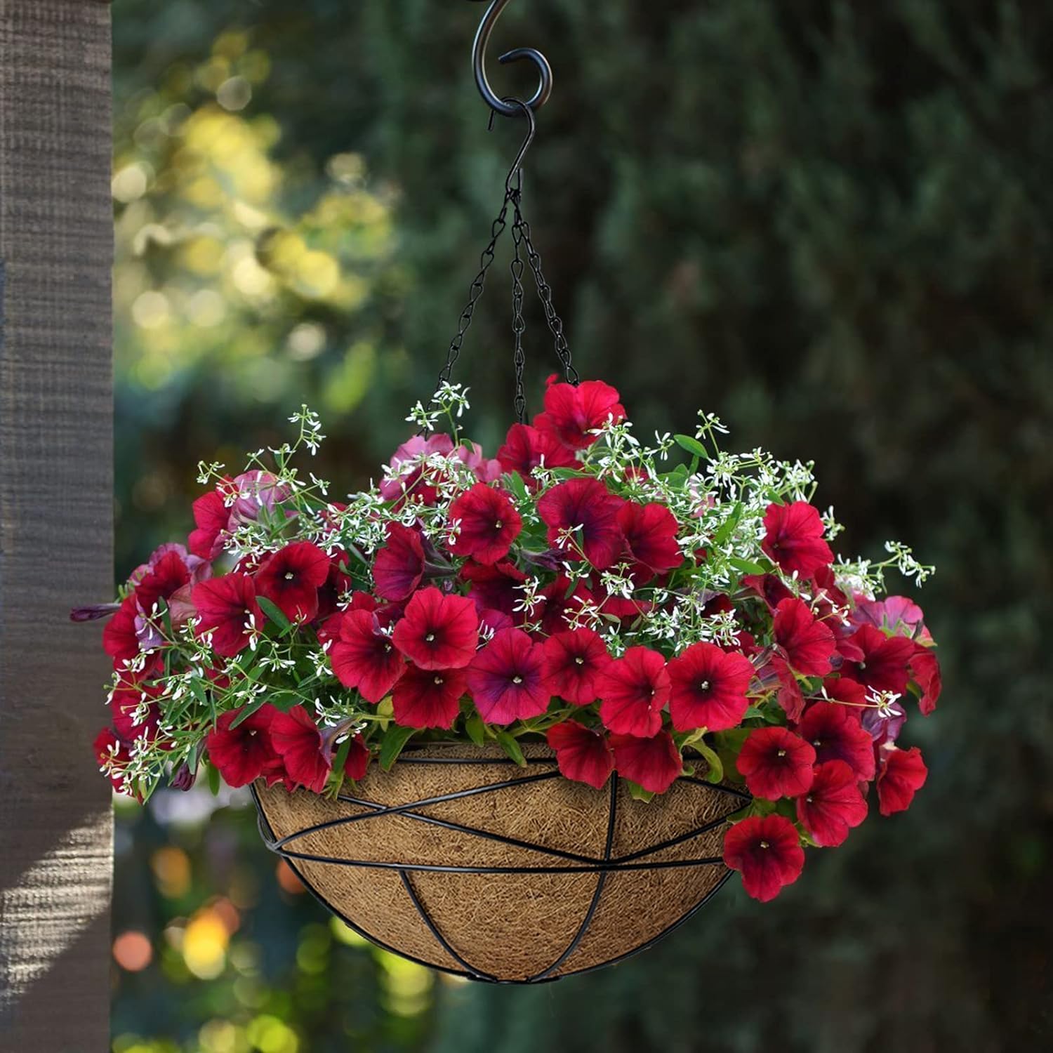 4 Pack 12" Metal Hanging Planters