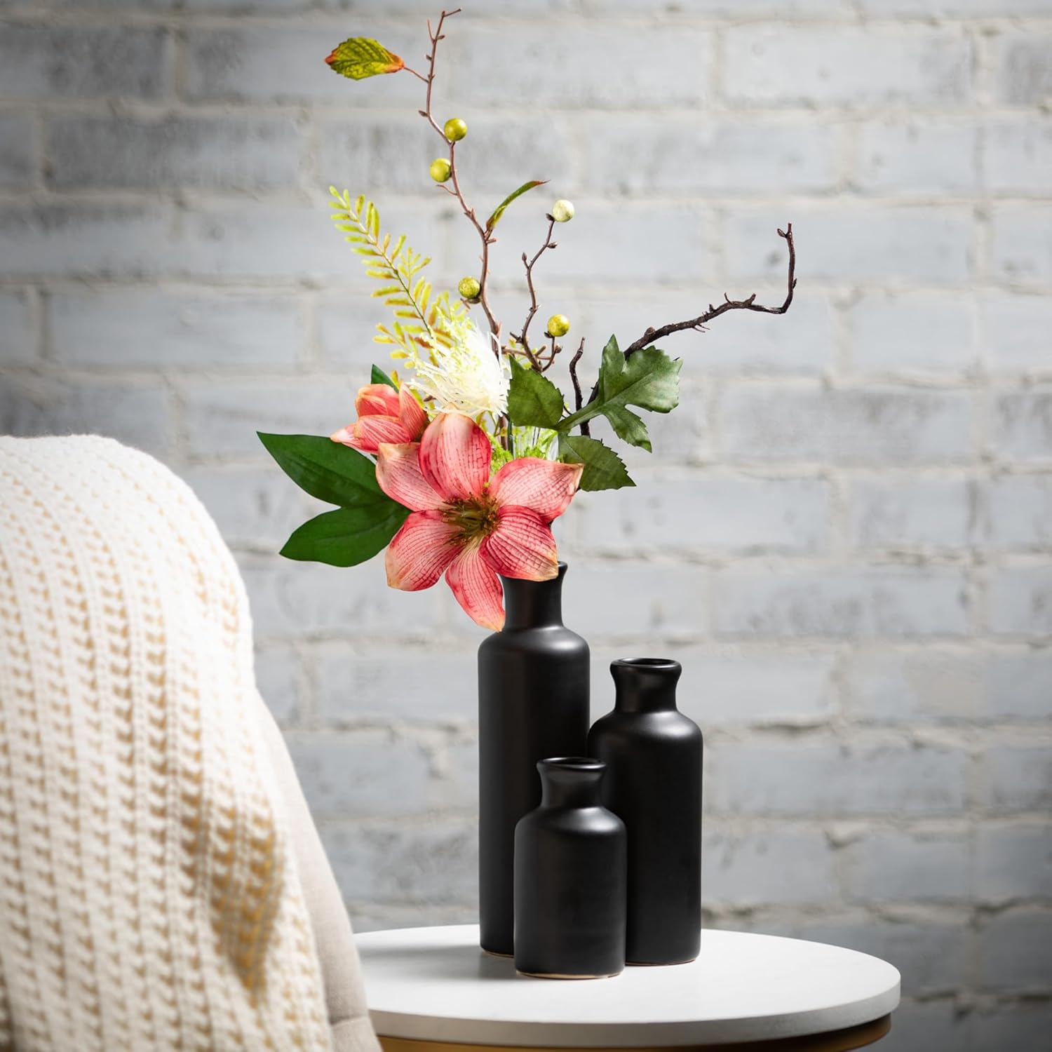 Ceramic Vase Set for Farmhouse Decor