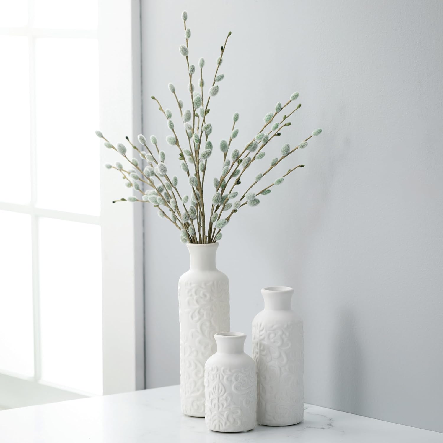 Ceramic Vase Set for Farmhouse Decor