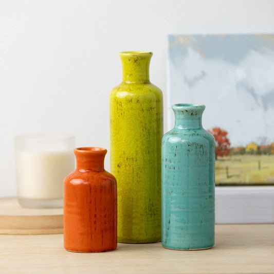 Ceramic Vase Set for Farmhouse Decor