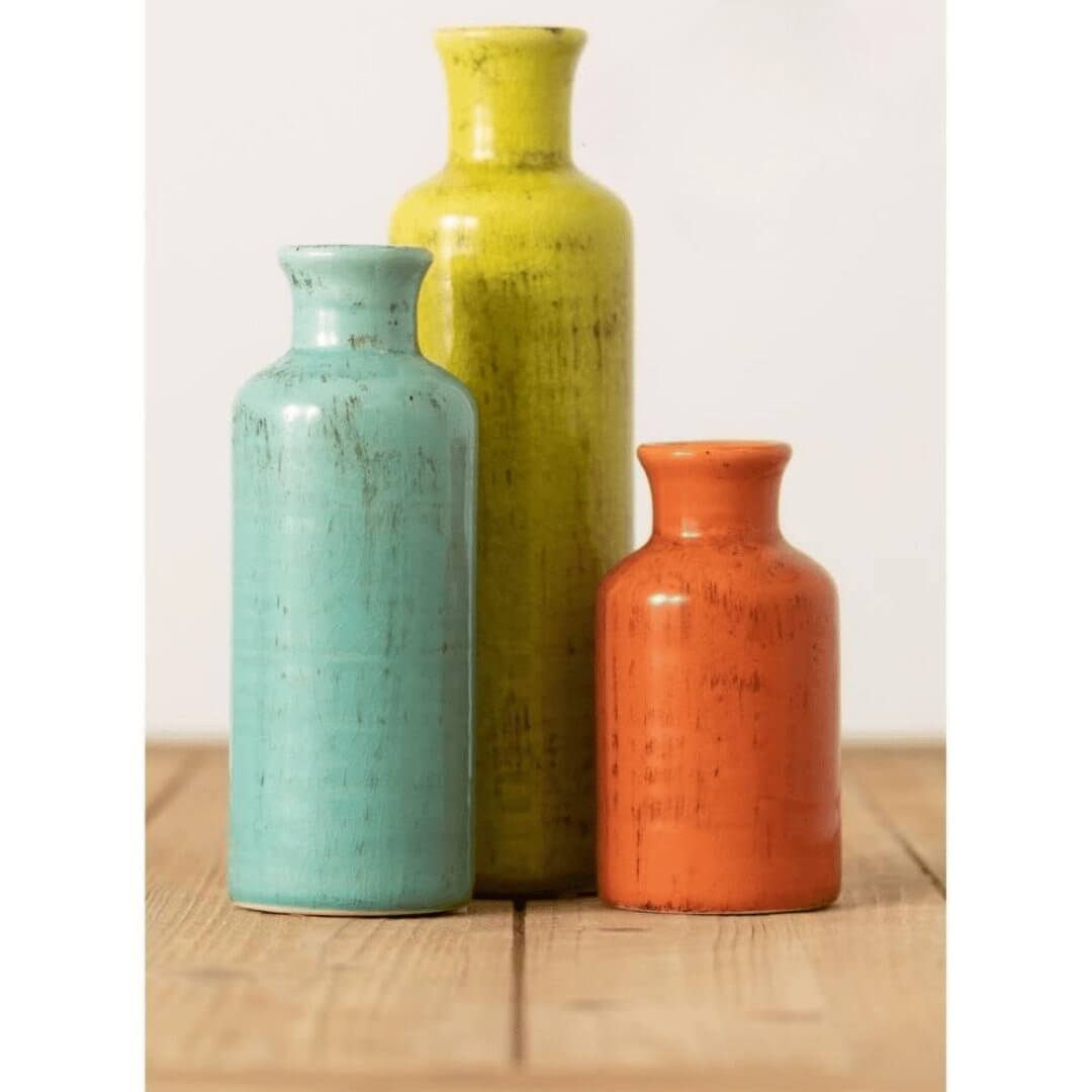 Ceramic Vase Set for Farmhouse Decor