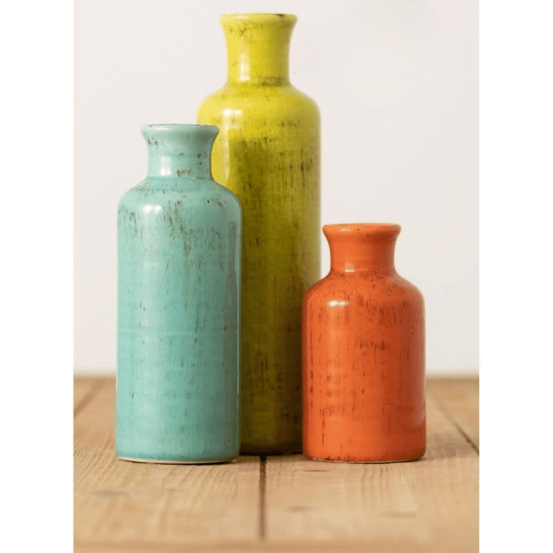 Ceramic Vase Set for Farmhouse Decor