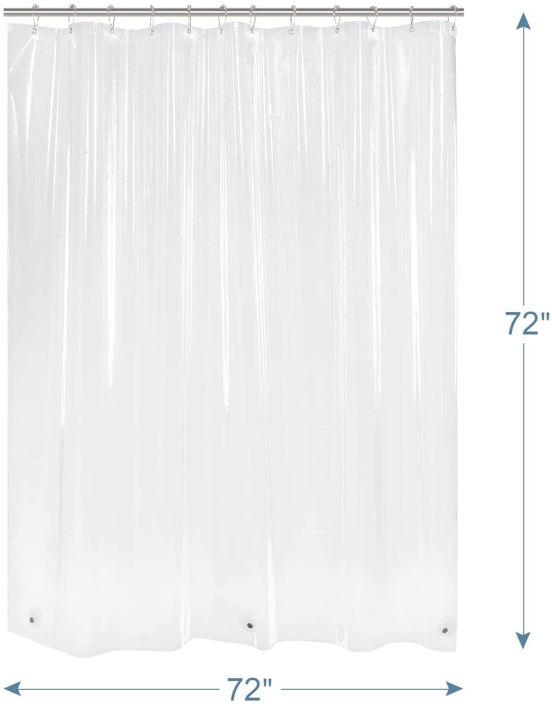 Clear Waterproof Shower Curtain Liner with Magnets