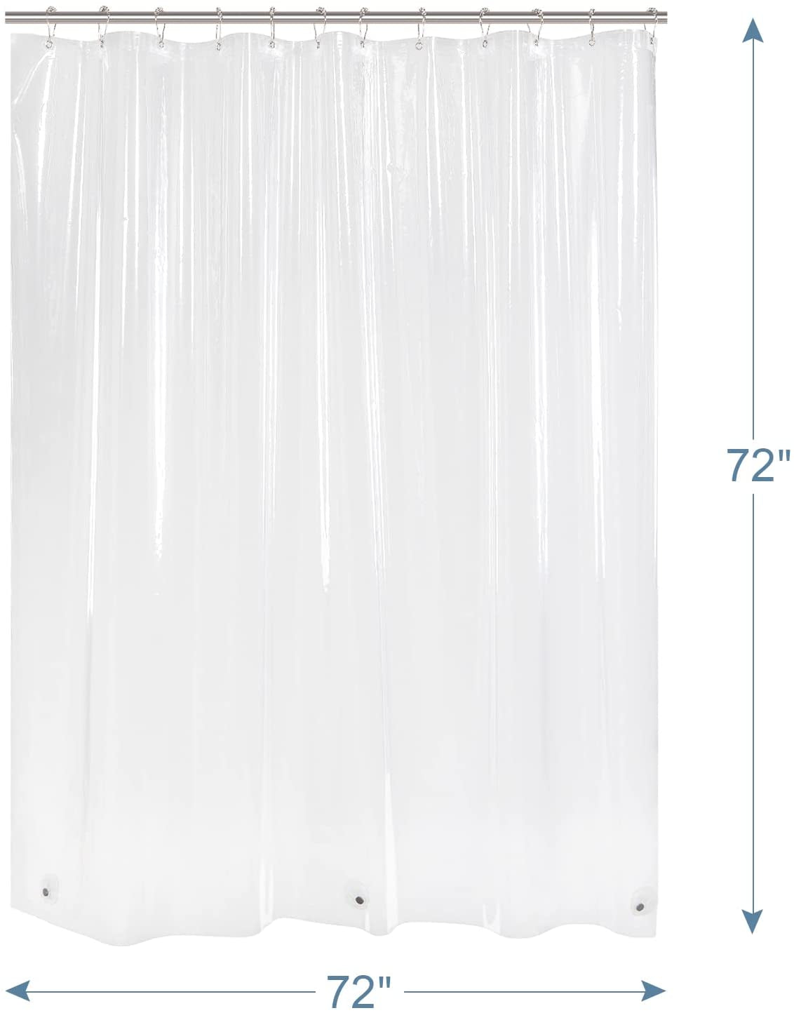 Clear Waterproof Shower Curtain Liner with Magnets