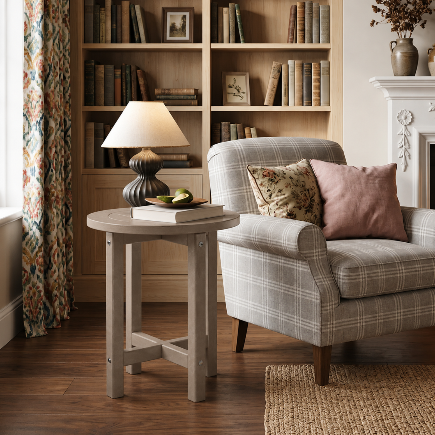 Verde Luxe HDPE All Weather Round Outdoor Side Table