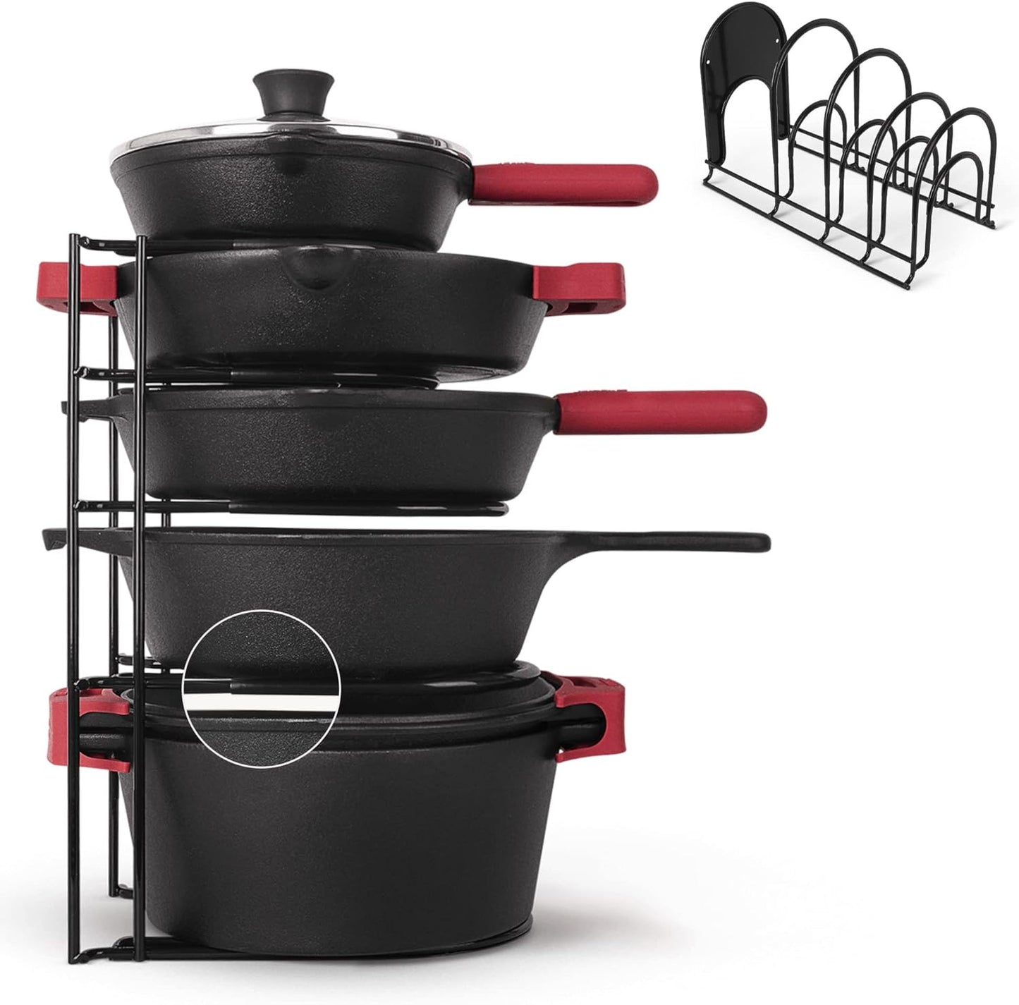 Extra Large 5-Tier Pan Rack for Cast Iron