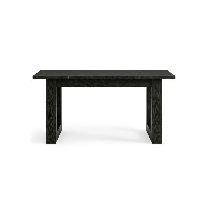 Black Wood Office Desk with H-Frame Base, 63-Inch Top