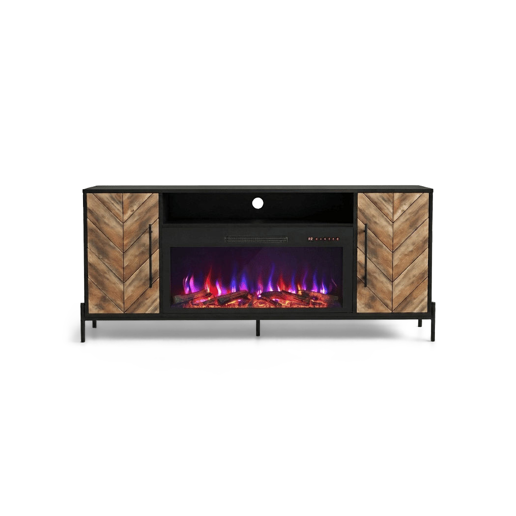 Fireplace TV Stand for 65 Inch TVs With Electric Heater