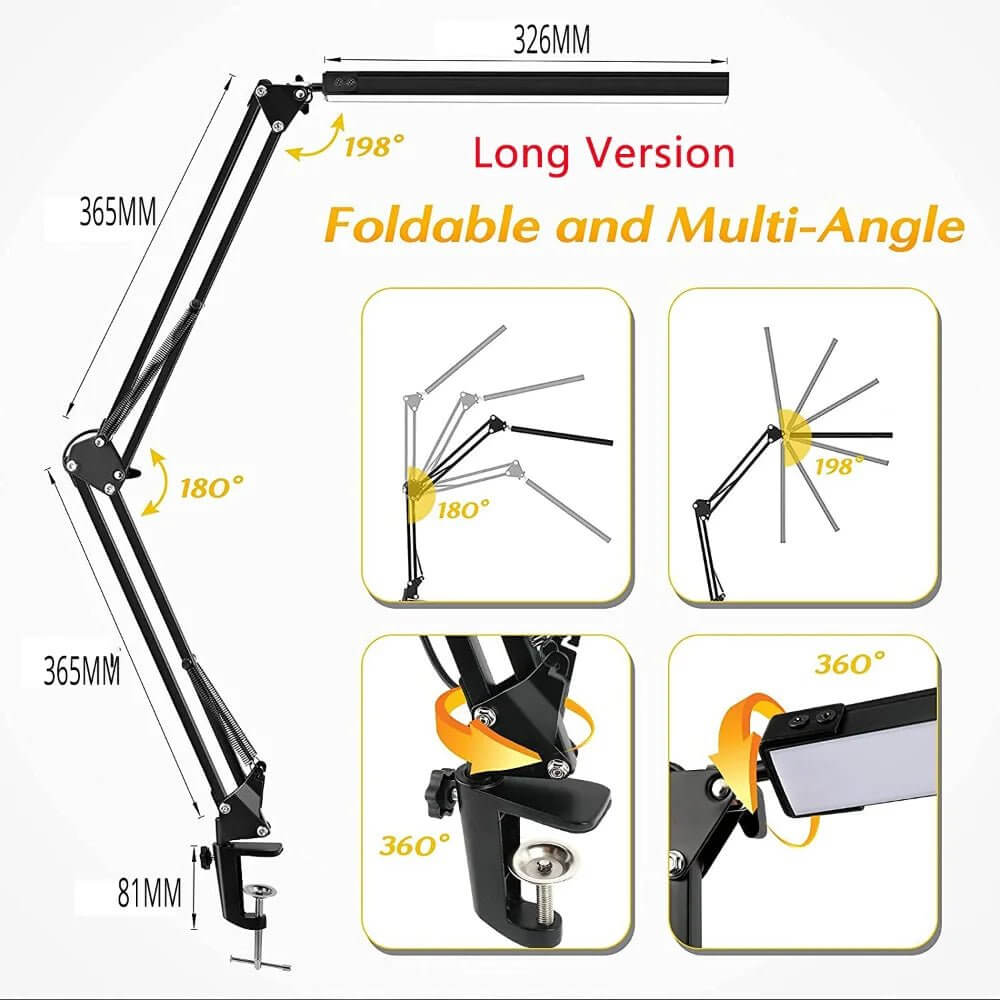 Eye - Caring Dimmable LED Clamp Light