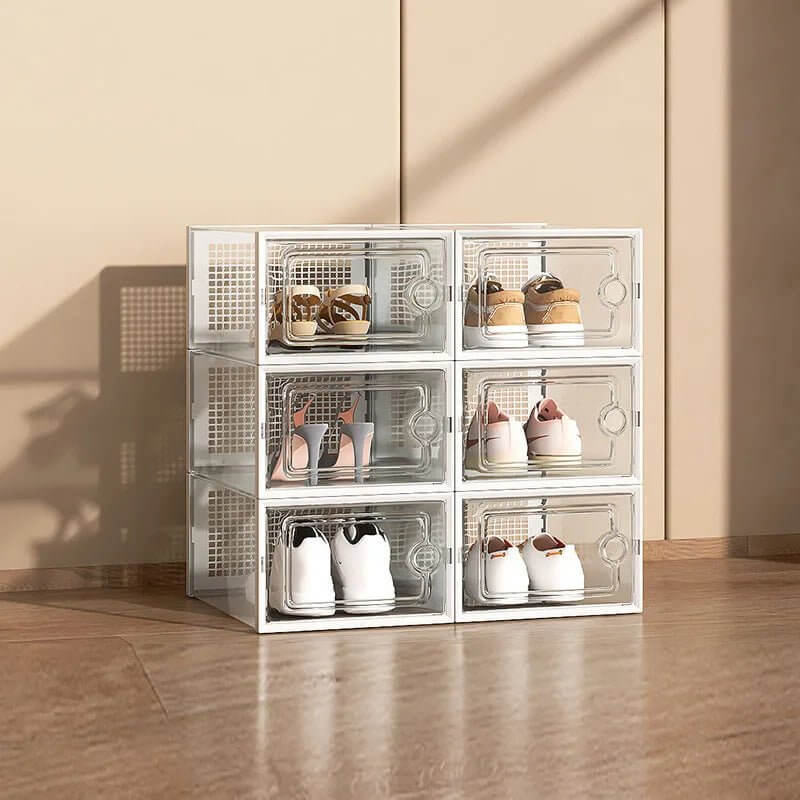 Clear Stackable Shoe Storage Boxes