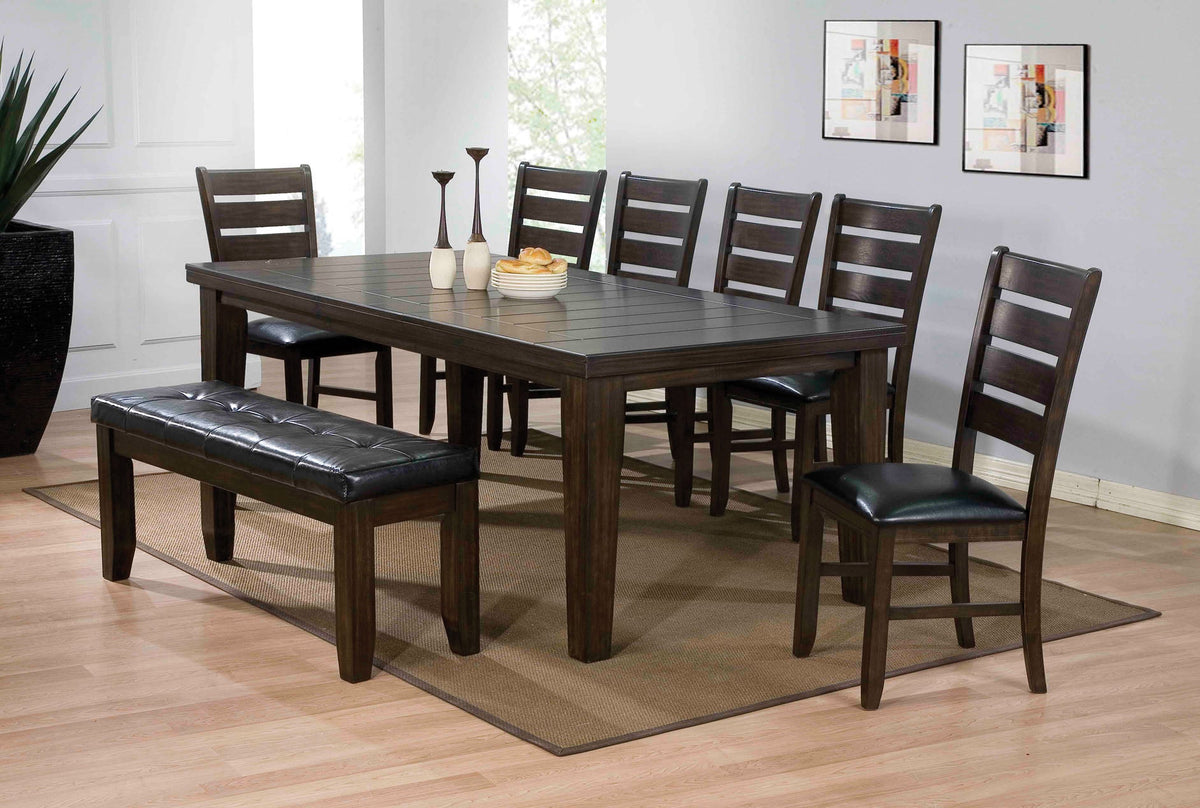 Black and Espresso Side Chairs Set of 2, 40 Inch Tall Back