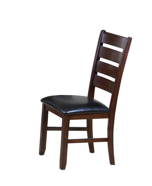 Black and Espresso Side Chairs Set of 2, 40 Inch Tall Back
