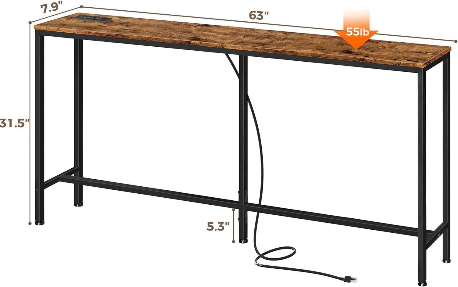 Console Table with Outlet