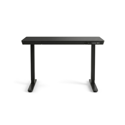 48 inch glass electric standing desk, front view