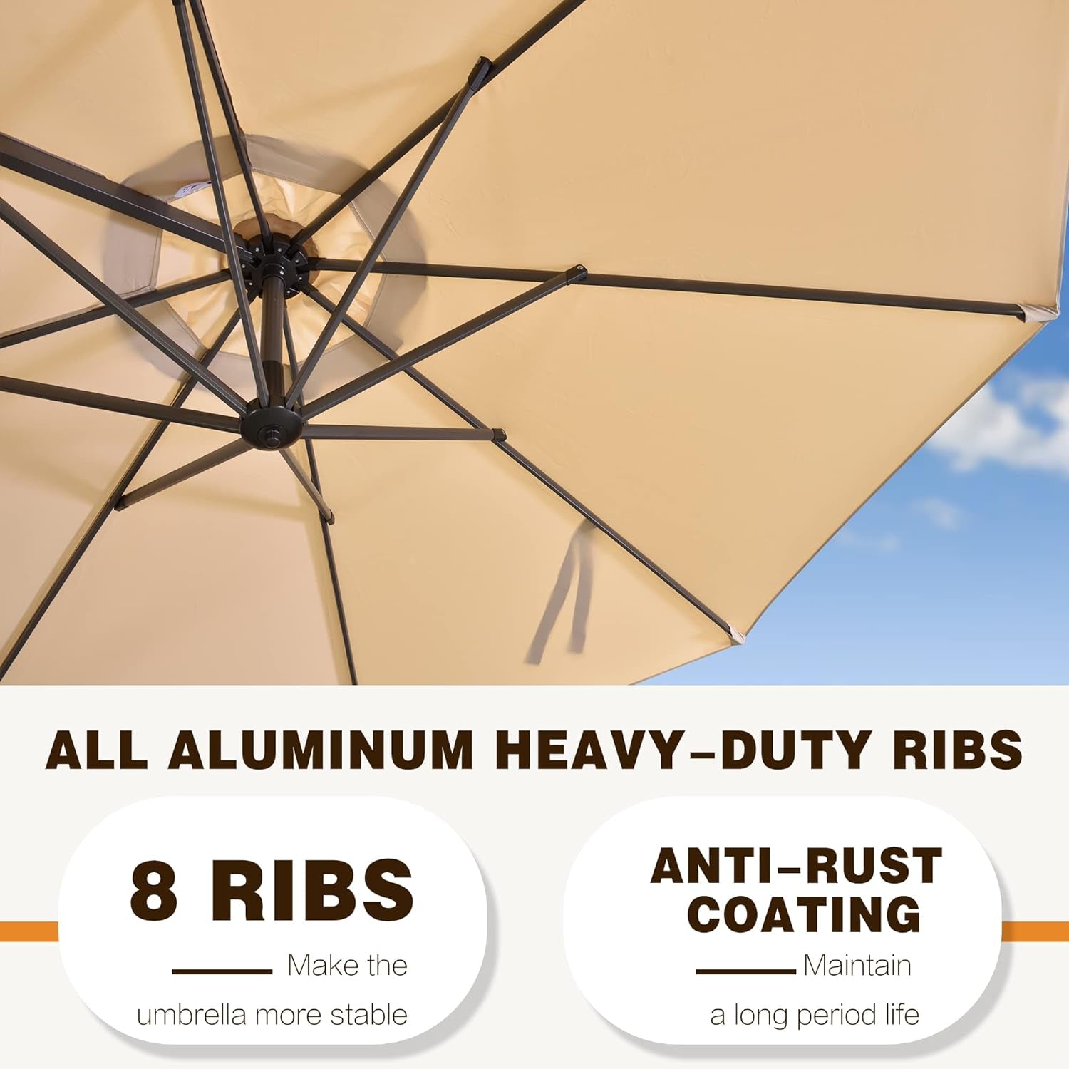 Aluminum Cantilever Umbrella with 360° Rotation