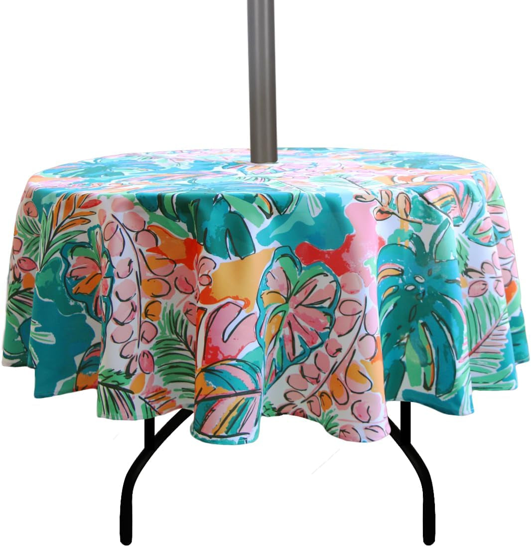 Waterproof Zippered Tablecloth with Umbrella Hole