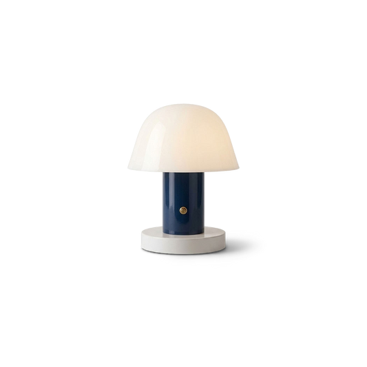 Nordic Mushroom Table Lamp, Twilight & Sand, rotated view, plain studio (plain studio)