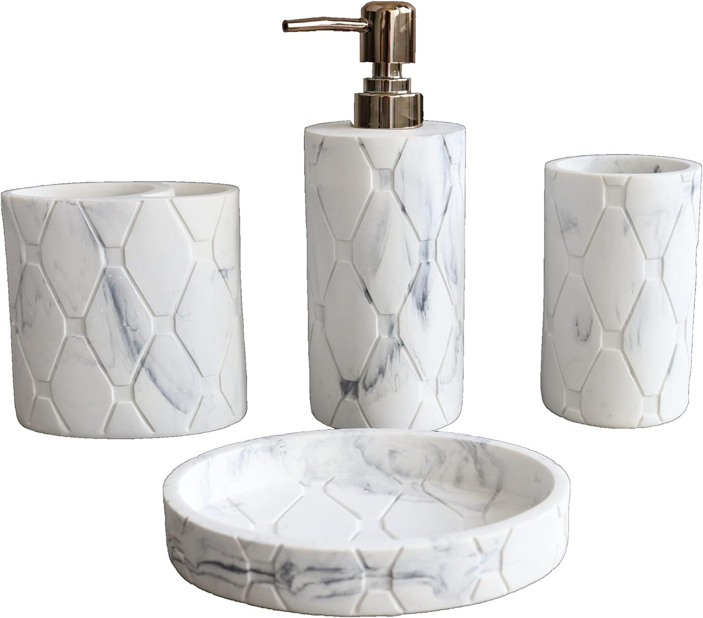 Farmhouse Bathroom Accessories Set (4-Piece)