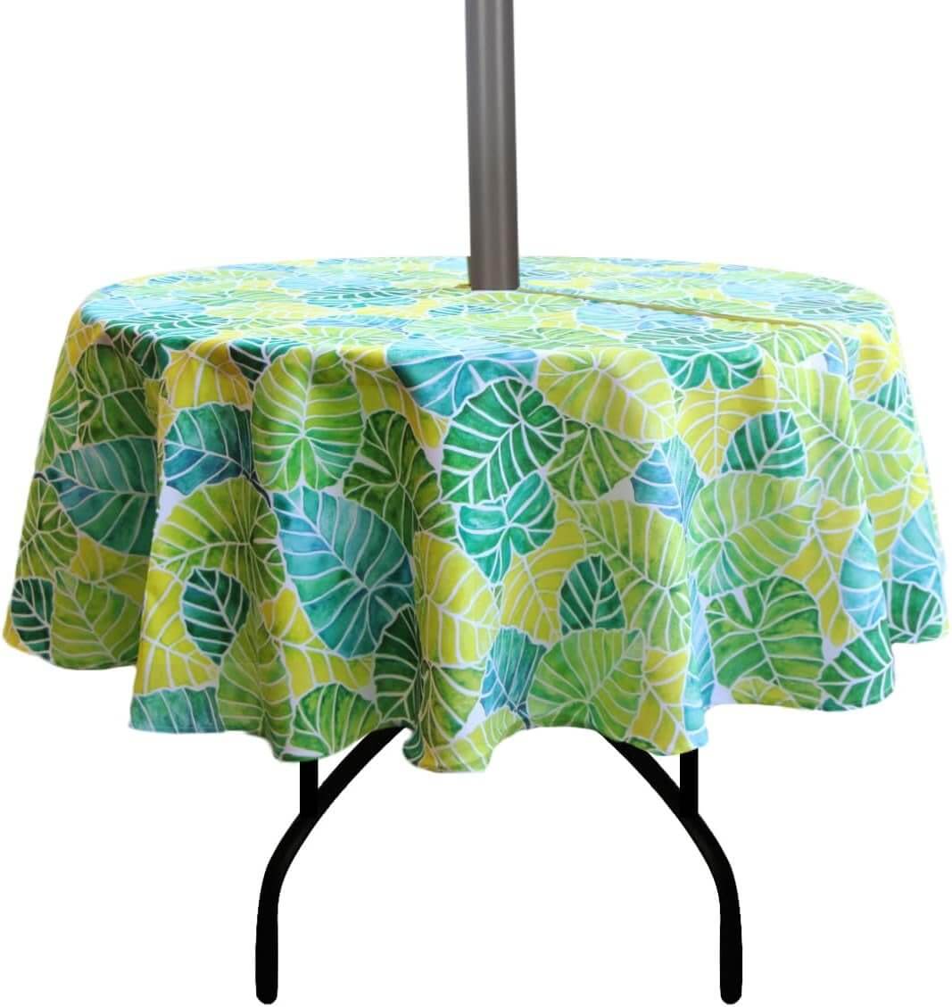 Waterproof Zippered Tablecloth with Umbrella Hole