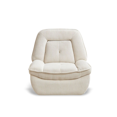 360-degree swivel upholstered sofa recliner in textured corduroy fabric; a versatile and ergonomic lounging chair for modern living rooms.