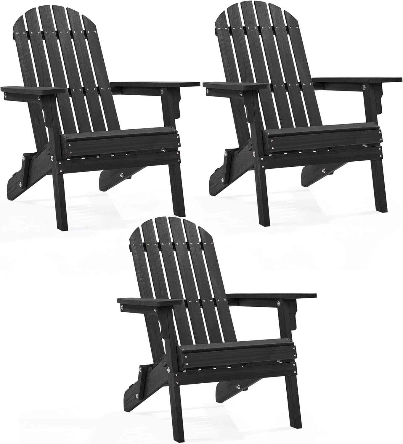 Folding Adirondack Chair Set | Natural Wood