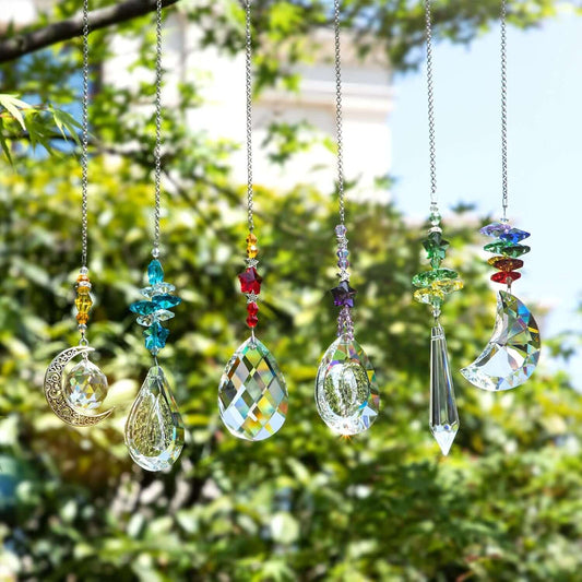 6 - Piece Crystal Suncatcher Set