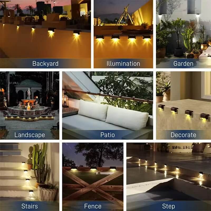 Solar Powered Step Lights for Patio