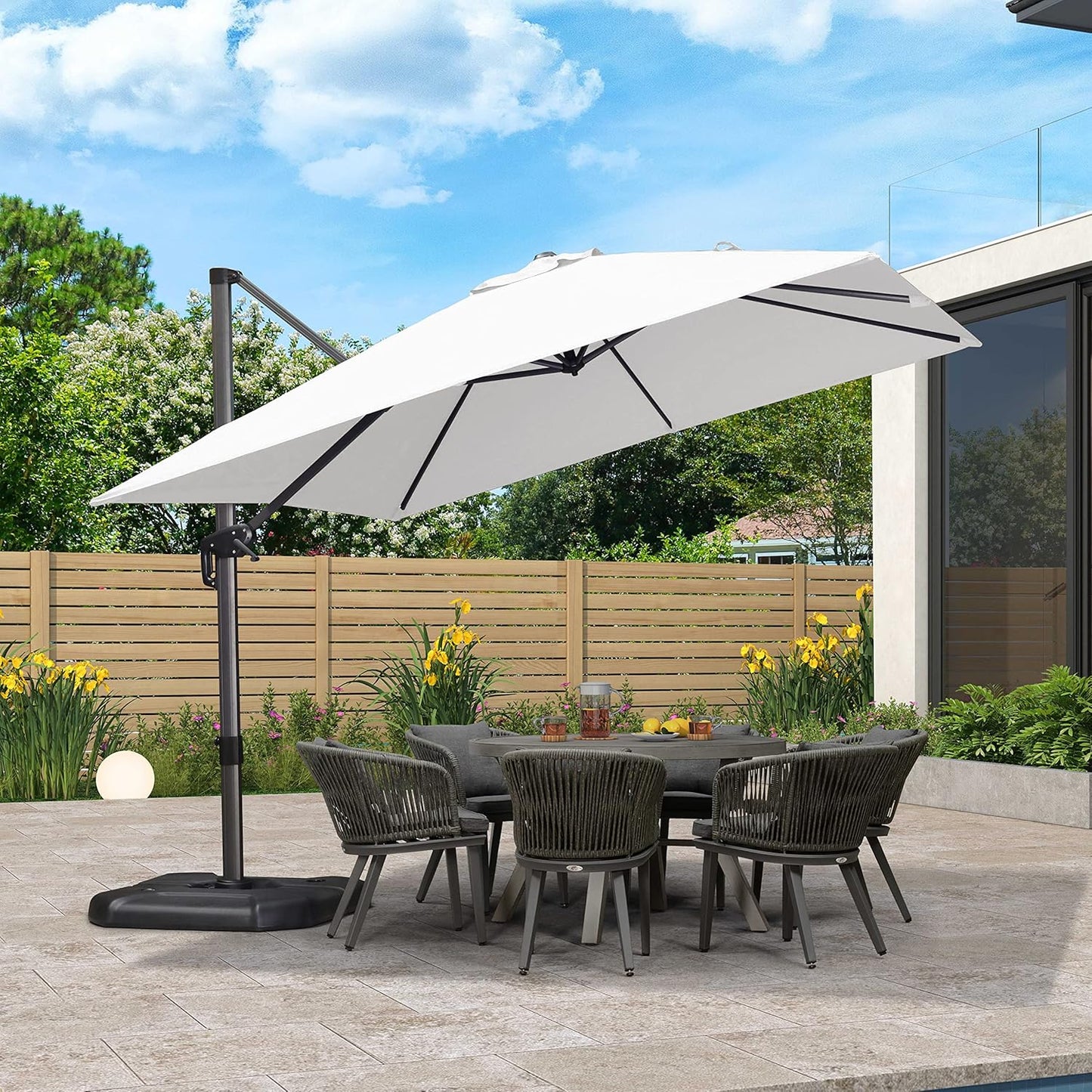 Aluminum Cantilever Umbrella with 360° Rotation