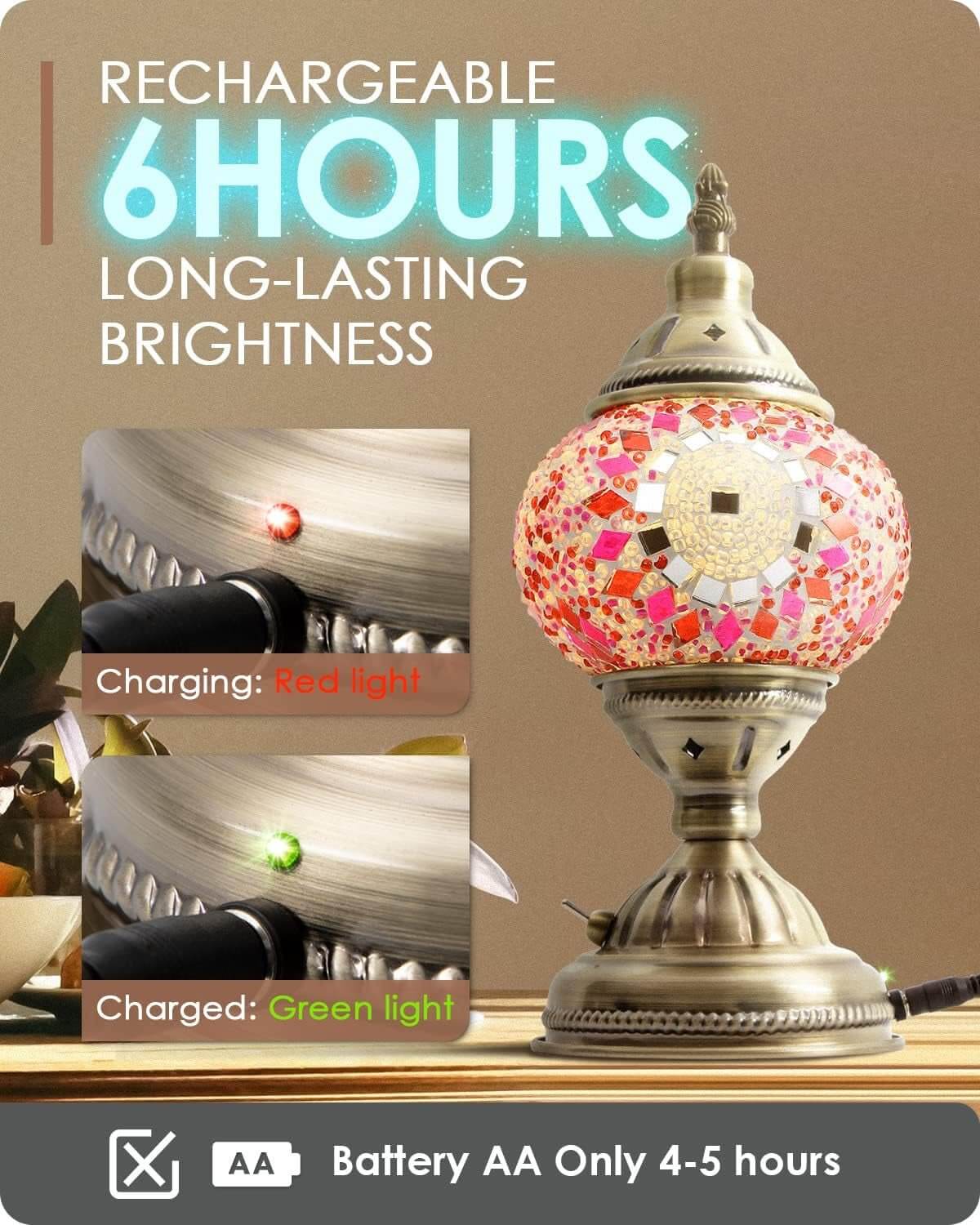 3 - Pack Rechargeable Moroccan Lamps