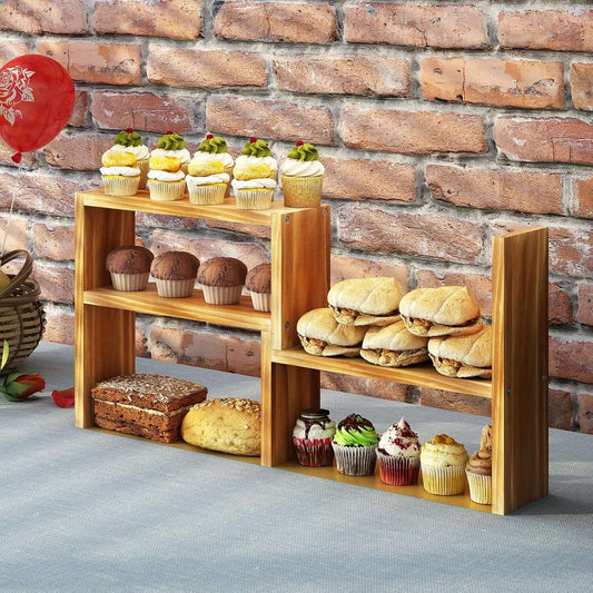 3 - Tier Wooden Plant Stand for Narrow Spaces