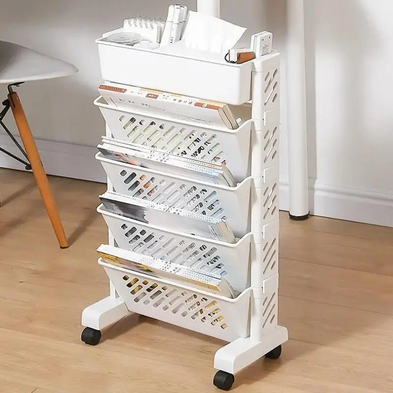 5-Tier Rolling Storage Cart for Bedroom & Kitchen