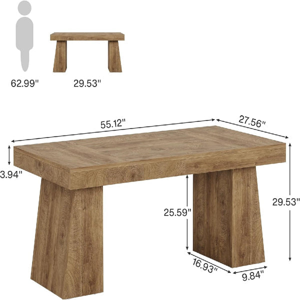 Mid Century Modern Executive Desk (55")
