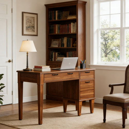Elite Walnut Executive Writing Desk