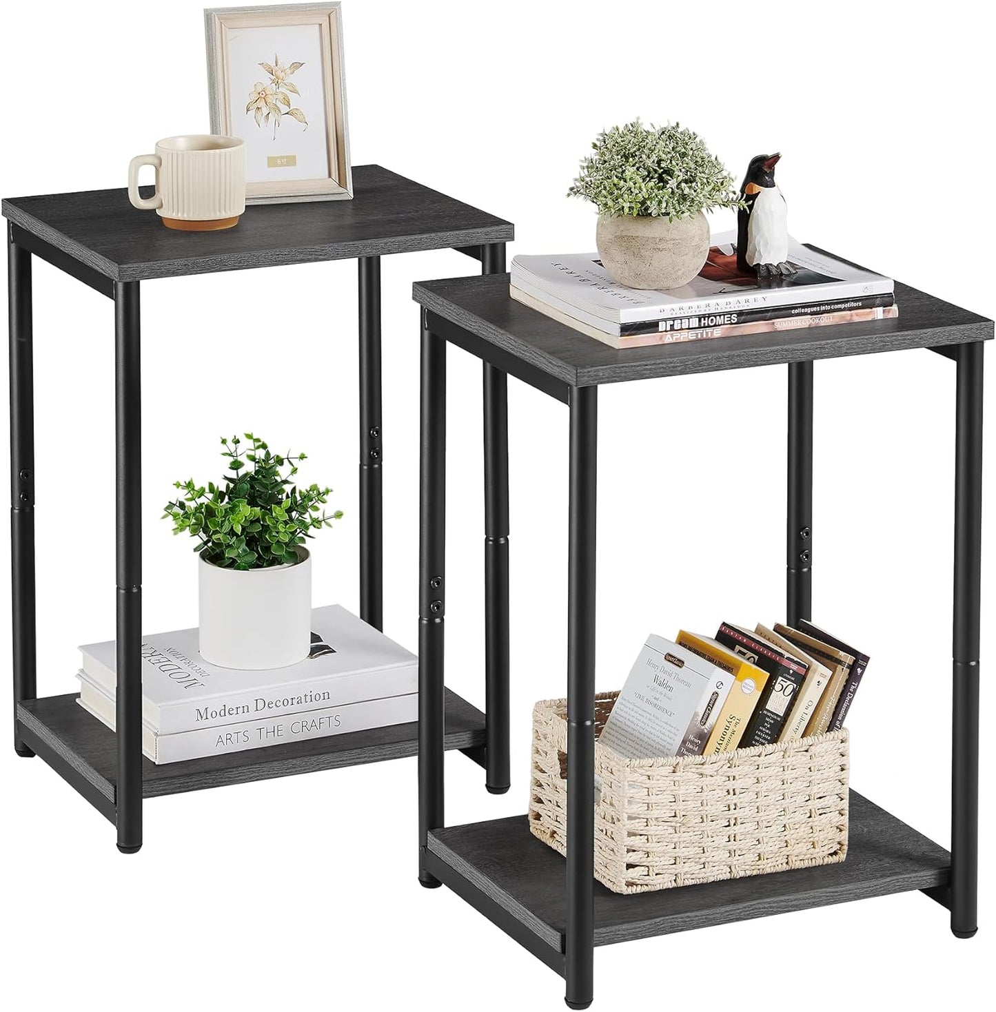 2-Piece Rustic Side Tables