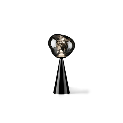 Melt Portable Dimmable LED Table Lamp — third plain studio angle, transparent