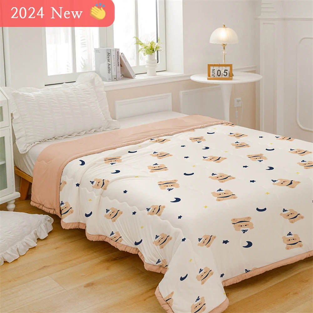 Summer Thin Quilt Comforter Soft Air Conditioning Four-Season Quilt/Duvet/Blanket Bed Duvets 150 Single Bed Quilt