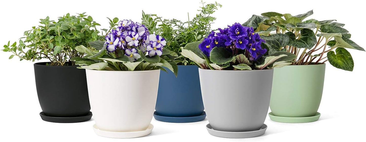 5-Piece Plastic Planter Set