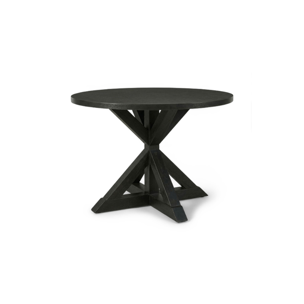 round pedestal dining table black