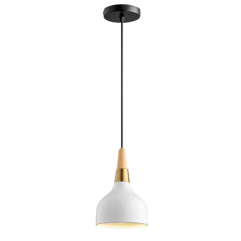 Wooden Macaron Pendant Light with LED