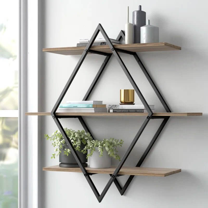 Diamond - Shaped 3 - Tier Shelf