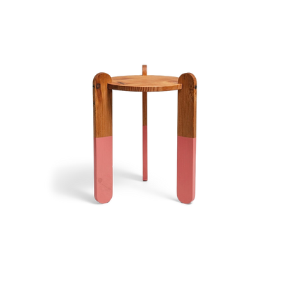 Intersecting-Leg Side Table with Colorful Dipped-Leg Accents