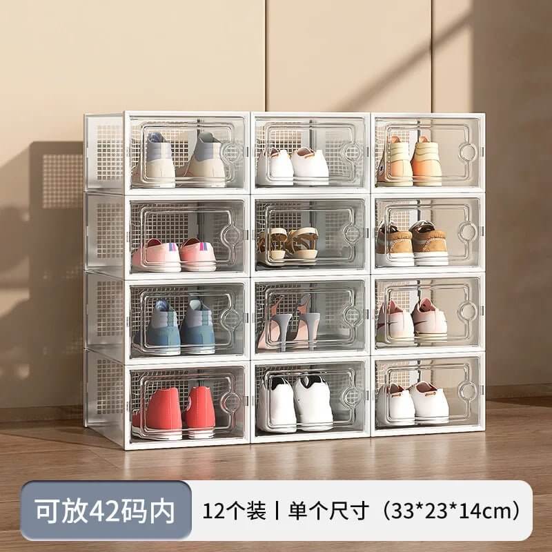 Clear Stackable Shoe Storage Boxes