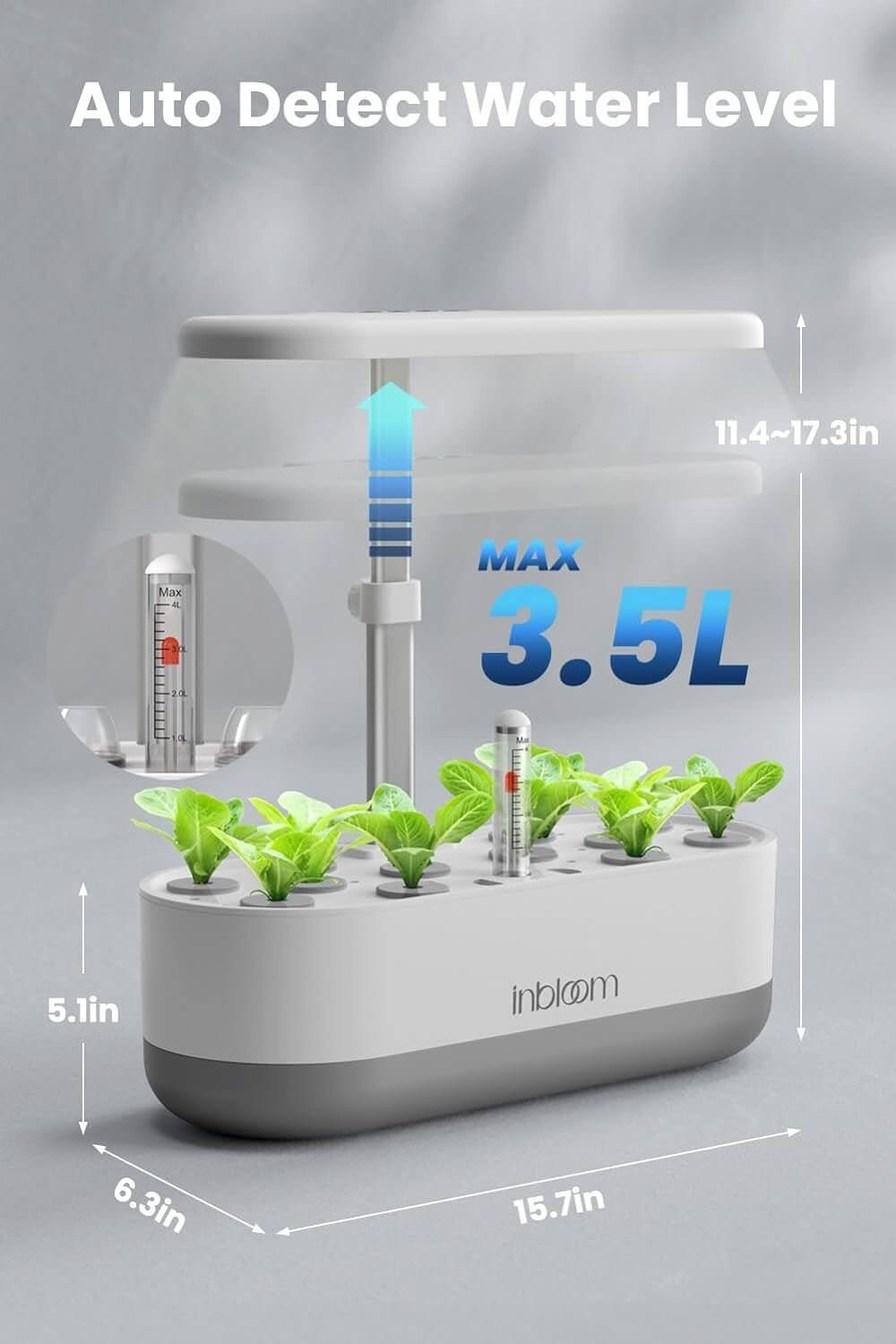 Self - Watering Hydroponics System for Herbs and Greens