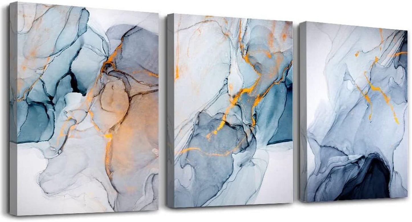 3 - Piece Abstract Mountain Ink Painting Wall Art