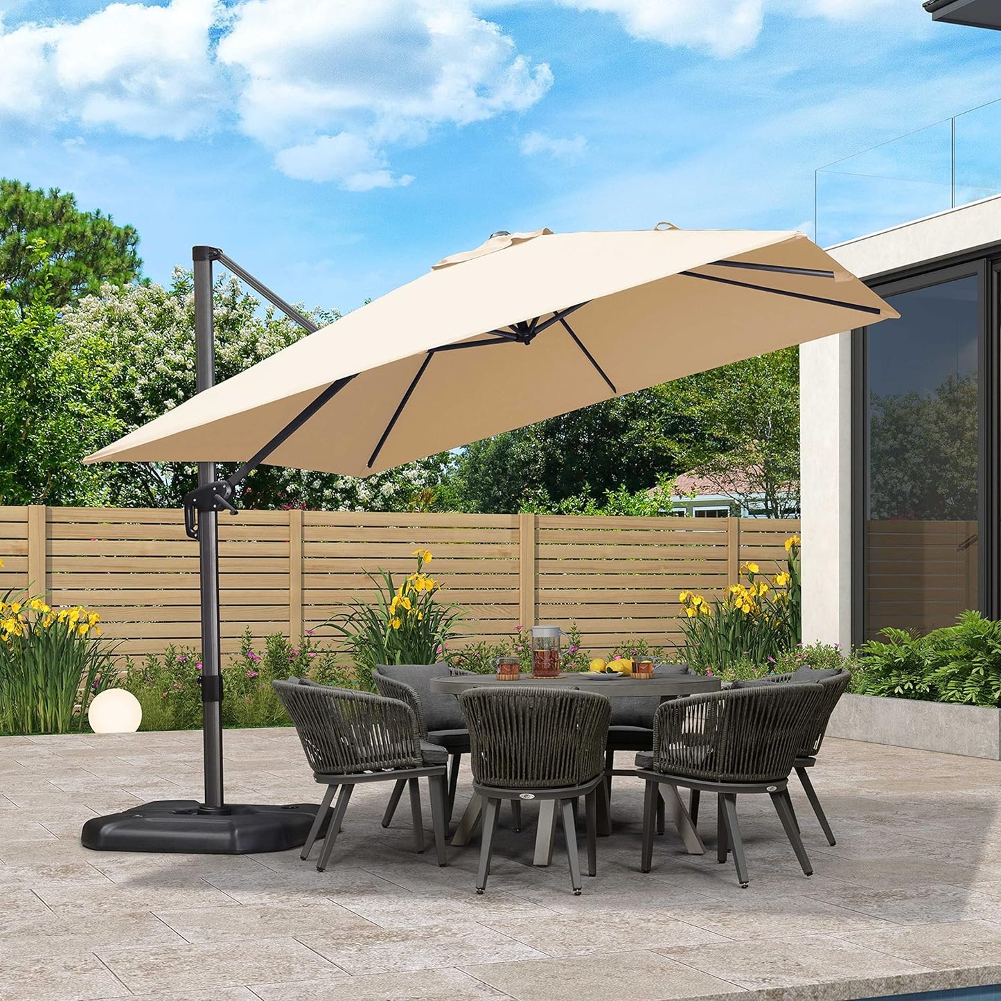 Aluminum Cantilever Umbrella with 360° Rotation