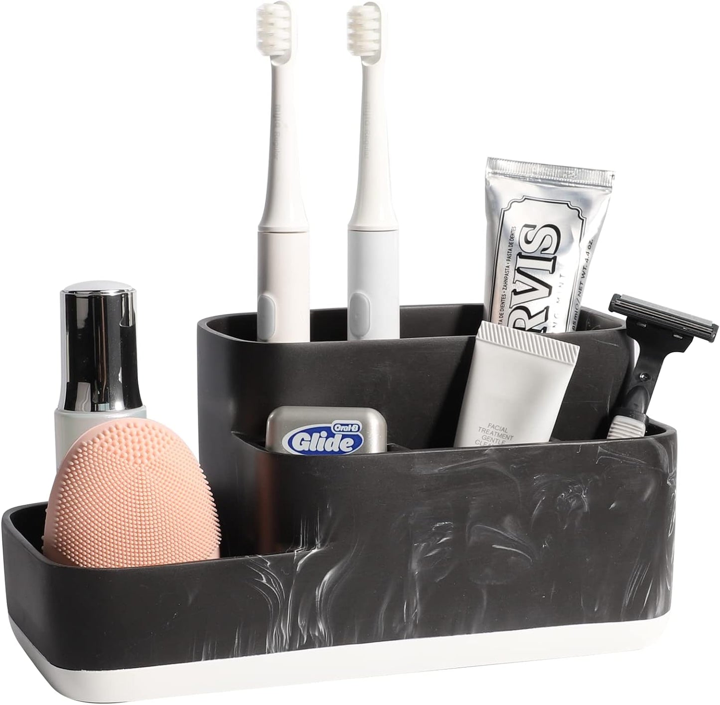 Toothbrush Holder with Makeup Tray