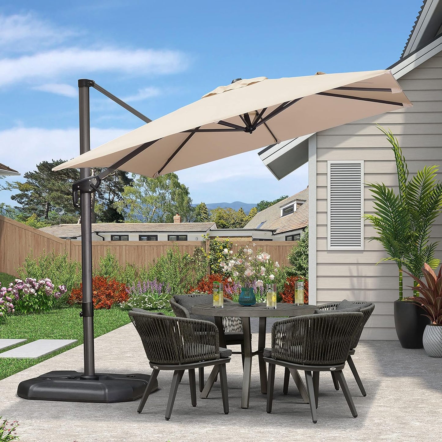 Aluminum Cantilever Umbrella with 360° Rotation