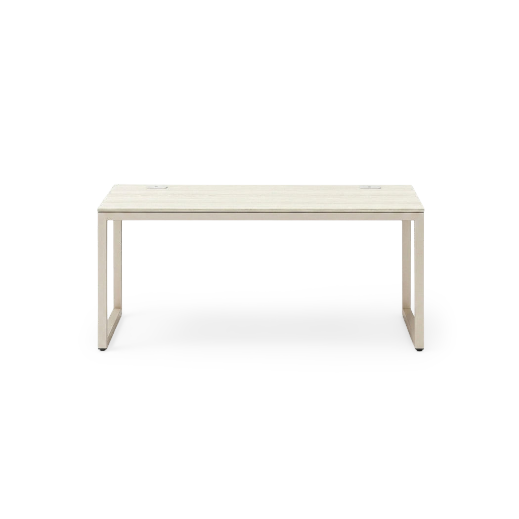 maple computer desk with grommets